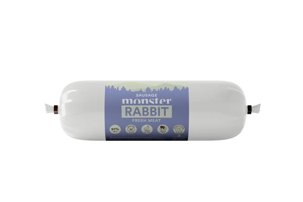 Monster Dog Sausage Rabbit 400 g | Bra pris