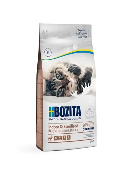 Nedsatt pris - Bozita Indoor & Sterilised Grain free Reindeer 400 g