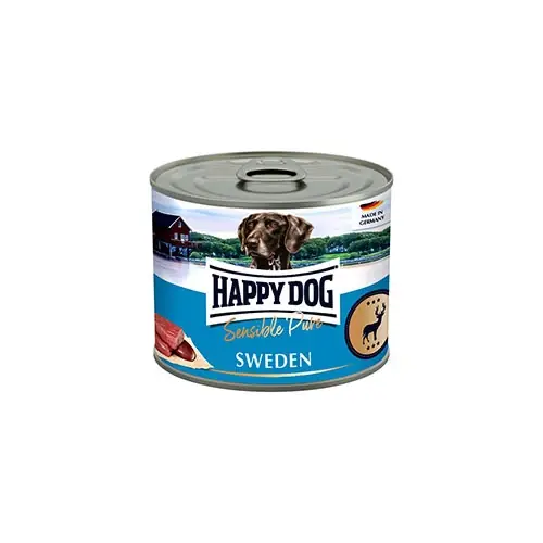 HappyDog konserv, Sweden, 100% vilt 200 g - Så länge lagret räcker
