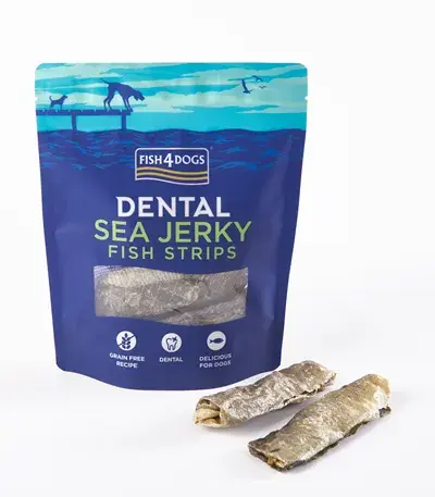 Fish4Dogs Dental Jerky Fish Strips 100 g - Försäljningssuccé