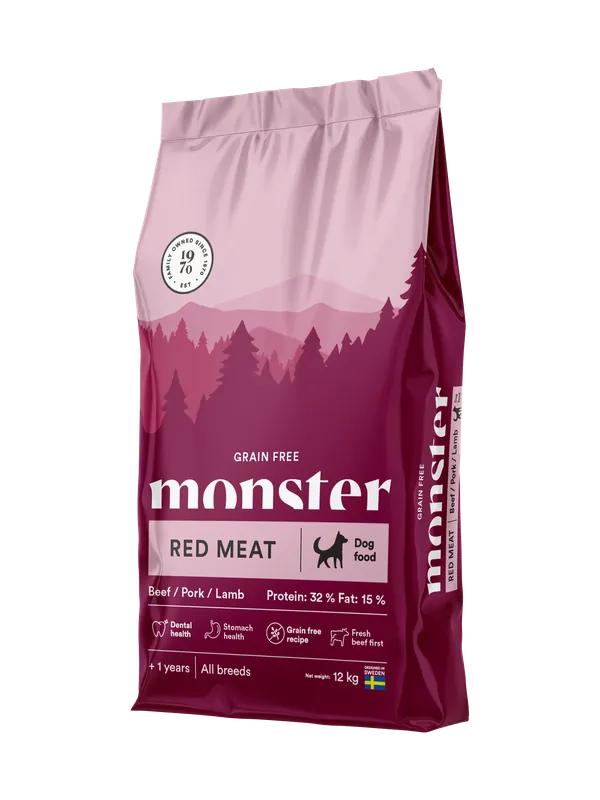 Smidig beställning | Monster Dog Grain Free Red Meat 12 kg