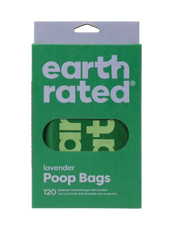 Erbjudande - Earth Rated Poop Bags med handtag 120 st Lavender