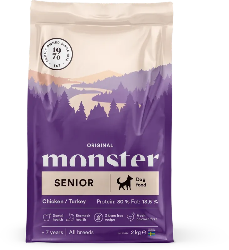 Klar att skickas | Monster Dog Original Senior Chicken/Turkey 2 kg