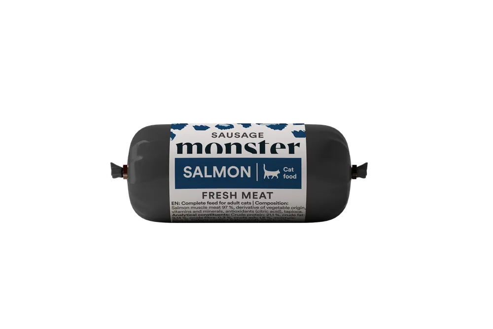 Monster Cat Sausage Salmon 80 g | Endast ett fåtal kvar