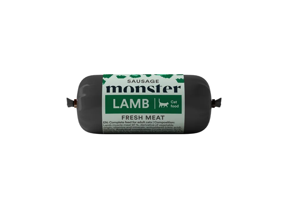 Monster Cat Sausage Lamb 80 g - Kampanjpris