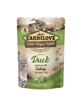 Populärt just nu - Carnilove Cat Pouch Duck enriched with catnip 85 g