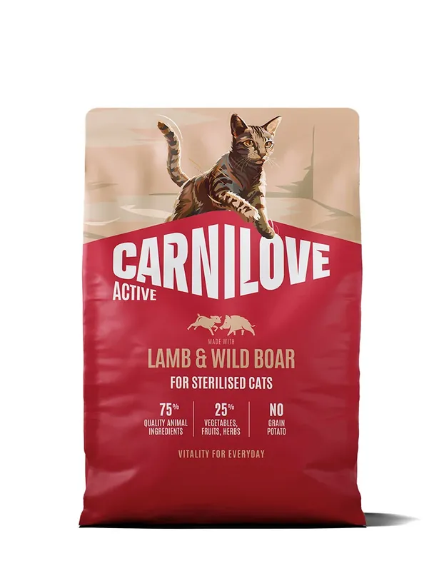 Toppkvalitet | Carnilove Active Lamb & Wild Boar For Sterilised Adult Cats