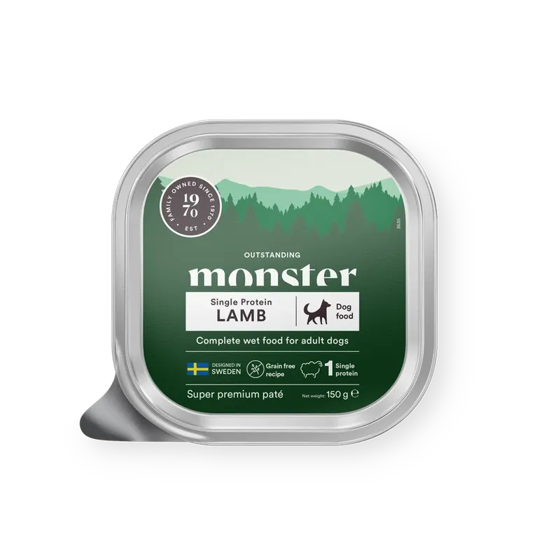 Ny lansering - Monster Dog Lamb Paté 150 g